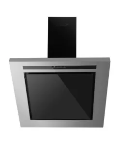 Hota incorporabila decorativa Hausberg HB-1255, Putere de absorbtie 650 m3/h, 1 motor, 60 cm, Filtru aluminiu, Negru/Argintiu