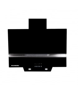 Hota Incorporabila decorativa Hausberg HB-1830NG, 60 cm, Filtru aluminiu, motor eco 450m3/h, Negru