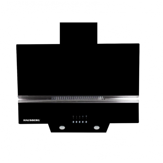 Hota Incorporabila decorativa Hausberg HB-1830NG, 60 cm, Filtru aluminiu, motor eco 450m3/h, Negru