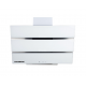 Hota incorporabila decorative HAUSBERG HB-1820AB, 112W, Corp din Sticla, LED, Putere de absorbtie 450 m3/h, 60 cm, Alb