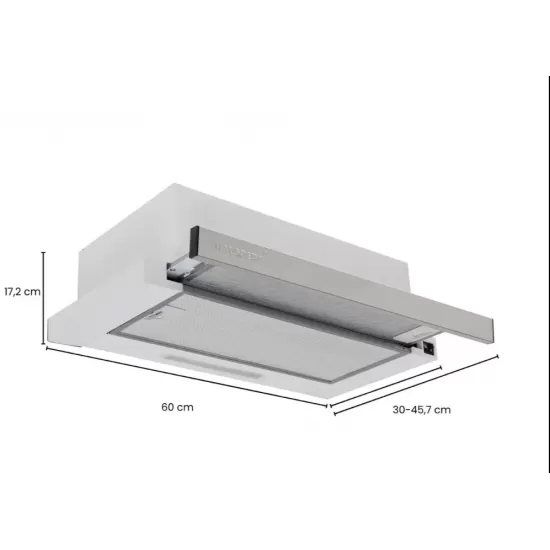 Hota incorporabila telescopica Hausberg HB-1285, putere de absorbtie 420 m3/h, 2 motoare, 60 cm, Inox Hota incorporabila telescopica Hausberg HB-1285, putere de absorbtie 420 m3/h, 2 motoare, 60 cm, Inox