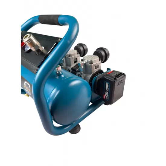 Compresor de aer portabil fără fir GERMAN MEISTER 10L, 20V, 2800W – cu 2 acumulatori XGT 128V 10Ah și încărcător
