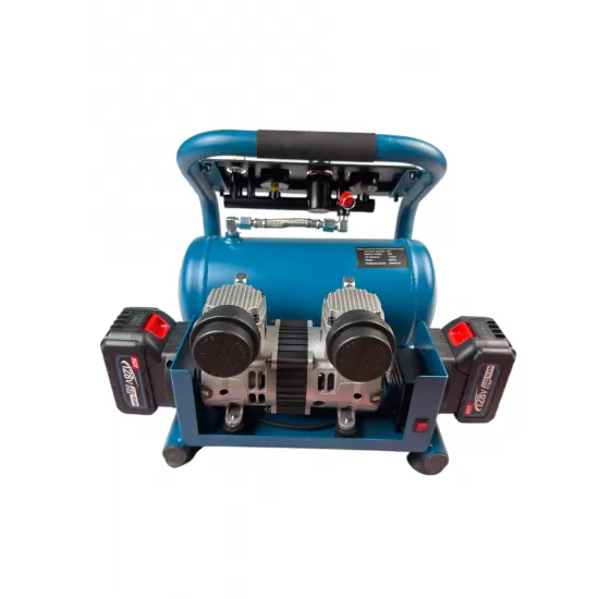 Compresor de aer portabil fără fir GERMAN MEISTER 10L, 20V, 2800W – cu 2 acumulatori XGT 128V 10Ah și încărcător