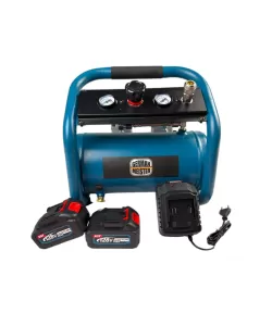 Compresor de aer portabil fara fir GERMAN MEISTER 10L, 20V, 2800W – cu 2 acumulatori XGT 128V 10Ah ai încarcator