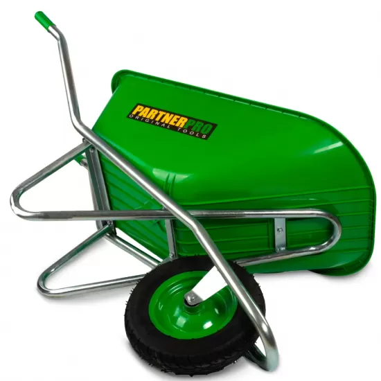 Roaba cuva din plastic 100L PARTNER PRO Cadru Galvanizat Roaba cuva din plastic 100L PARTNER PRO Cadru Galvanizat