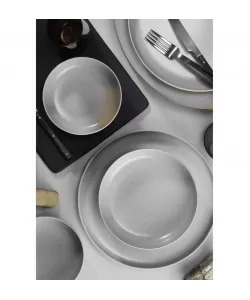 Serviciu de masa Kutahya Porselen Moderna Matte 18 piese pentru 6 persoane din Portelan Gri Serviciu de masa Kutahya Porselen Moderna Matte 18 piese pentru 6 persoane din Portelan Gri
