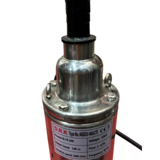 Pompa Submersibila Inox DRK, Model 4QGD2-140-0.75, 20M Cablu Pompa Submersibila Inox DRK, Model 4QGD2-140-0.75, 20M Cablu