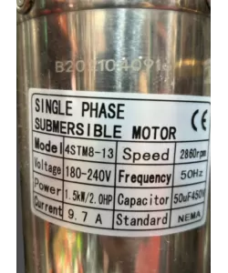 Pompa Submersibila cu Turbina DRK, Model 4SDM8-13, 1.5 kW/ 2HP, 10 m³/h