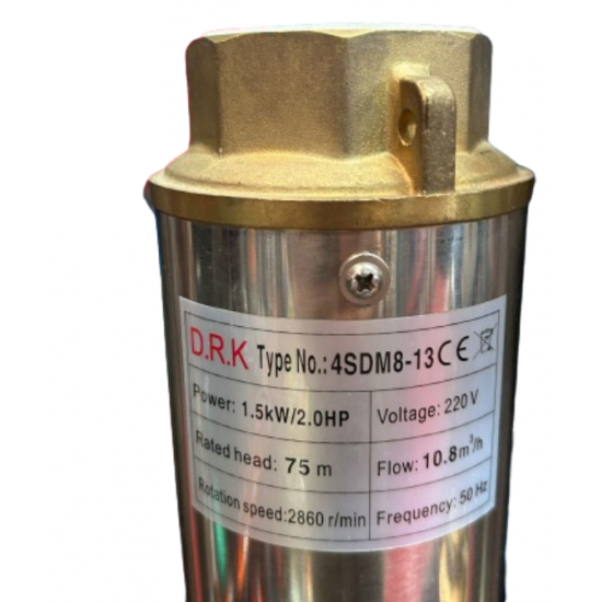Pompa Submersibila cu Turbina DRK, Model 4SDM8-13, 1.5 kW/ 2HP, 10 m³/h