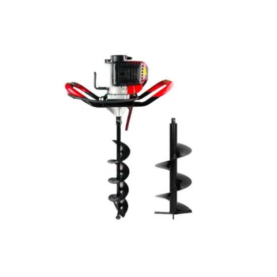 Motoburghiu foreza pamant, German Meister 8 CP cu burghiu de 150 si 300 x 800 mm