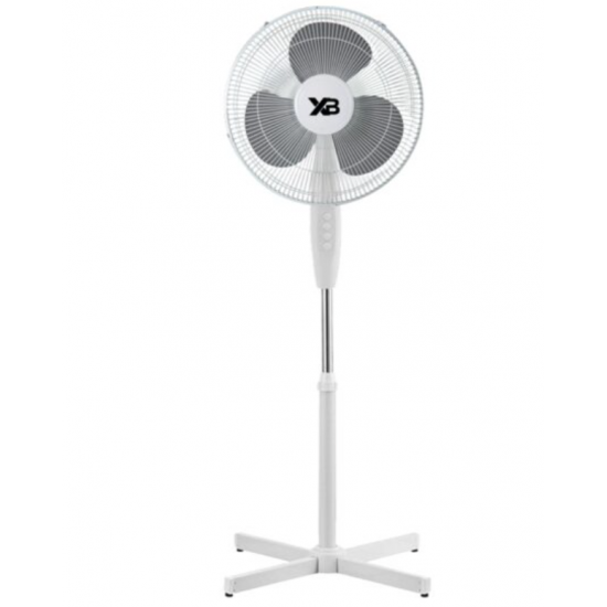 Ventilator cu picior HAUSBERG XB-110, 55w, 16 inch, 3 viteze, oscilatie, inaltime reglabila, Alb