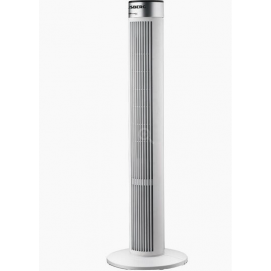Ventilator Turn cu Telecomanda HAUSBERG HB-5952AB, 55W, 3 Viteze, 38 inch, LED, Temporizator, Oscilatie, Maner transport, Alb