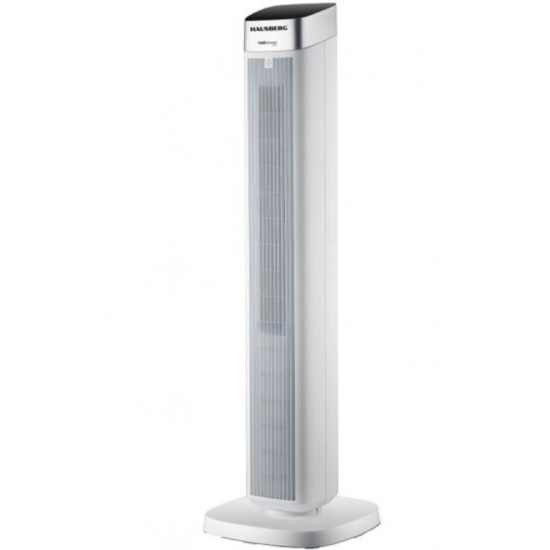 Ventilator Turn Digital cu Telecomanda HAUSBERG HB-5963AB, 55W, 3 Viteze, 41 Inch, Temporizator, LED, Oscilatie, Maner transport, Difuzor de parfum, Alb