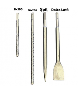 Bormasina Profesionala DRK, Vario-Lock + 2 Burghie Beton SDS + Dalta SDS + Spit SDS