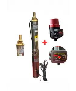 Pompa Submersibila Cupru DRK, Model 4STM4-8,1.1 kW + Presostat Electronic DRK, Model PC-13a