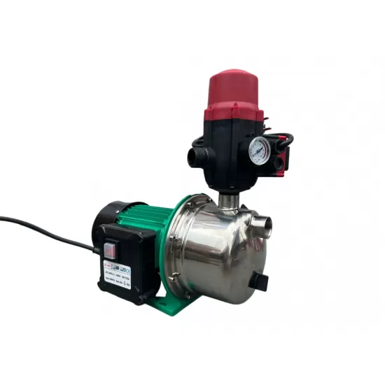 Pompa suprafata DRK JET1000LS-1 inox + Presostat Electronic DRK cu priza, Model PC-13AB Pompa suprafata DRK JET1000LS-1 inox + Presostat Electronic DRK cu priza, Model PC-13AB