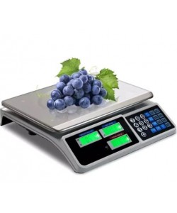 Cantar Electronic Digital Comercial 40KG, Afisaj LCD, Otel Inoxidabil
