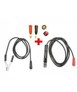 Set Cabluri 25mmpx 2 M, 9 mm, pentru Invertor Sudura + Set Cuple “MAMA” Invertor Sudura 9 mm + Set Cuple “TATA” Invertor Sudura 9 mm