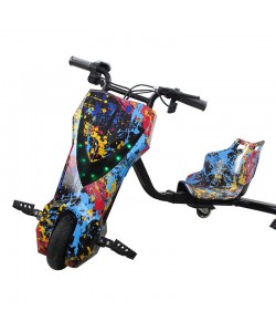 Tricicleta Electrica Drift pentru Copii – Model Splash Neon cu LED-uri