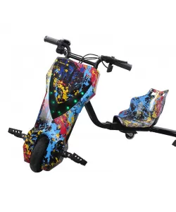 Tricicleta Electrica Drift pentru Copii – Model Splash Neon cu LED-uri Tricicleta Electrica Drift pentru Copii – Model Splash Neon cu LED-uri