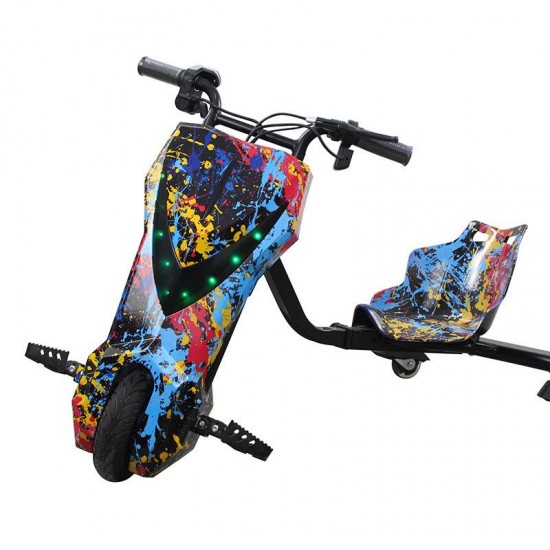 Tricicleta Electrica Drift pentru Copii – Model Splash Neon cu LED-uri