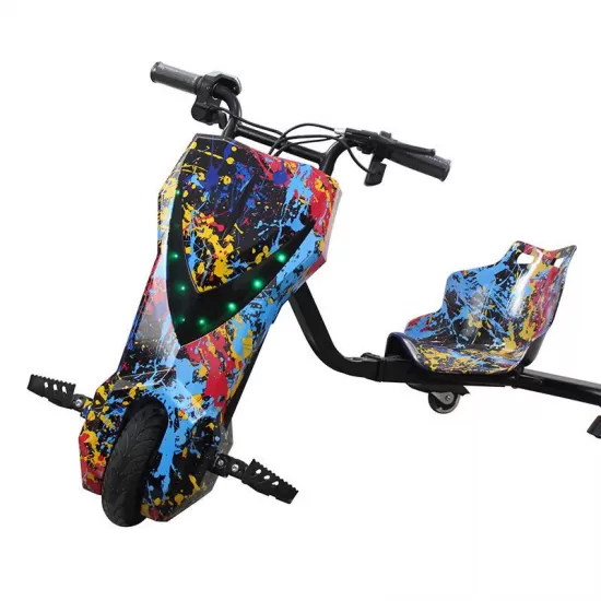Tricicleta Electrica Drift pentru Copii – Model Splash Neon cu LED-uri Tricicleta Electrica Drift pentru Copii – Model Splash Neon cu LED-uri