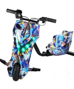 Tricicletă Electrică Drift pentru Copiii- Design Tematic SUA Tricicletă Electrică Drift pentru Copiii- Design Tematic SUA