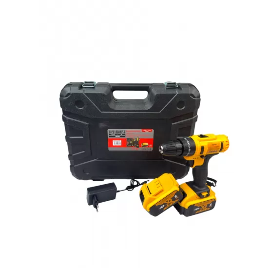 Masina de gaurit si insurubat (Bormasina) cu percutie, Campion 1663, 2 acumulatori 36V, 120 accesorii