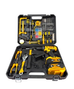 Masina de gaurit si insurubat (Bormasina) cu percutie, Campion 1663, 2 acumulatori 36V, 120 accesorii