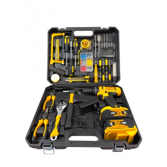 Masina de gaurit si insurubat (Bormasina) cu percutie, Campion 1663, 2 acumulatori 36V, 120 accesorii