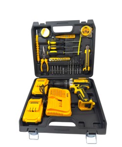 Masina de gaurit si insurubat ( bormasina ), GSA Poland, 48V cu 2 acumulatori 8Ah si incarcator + 30 accesorii, mandrina 13mm, valiza transport plastic CMP1664