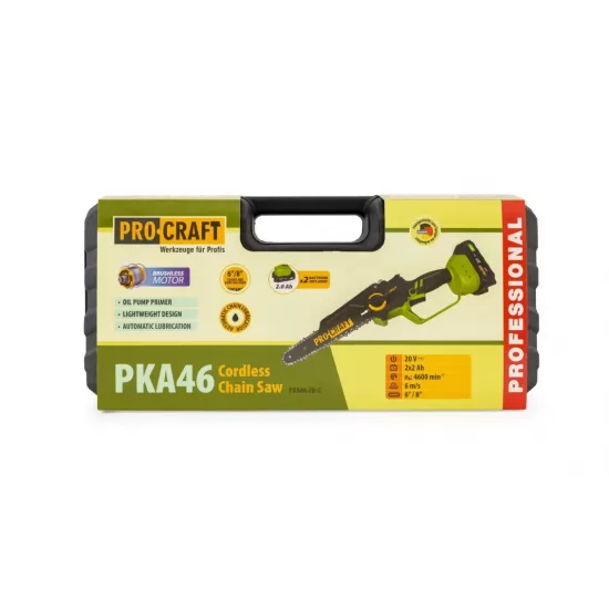 Mini fierăstrău pe acumulator PROCRAFT PKA46 2 x acumulatori 20V / 2Ah, 1 x încărcător Mini fierăstrău pe acumulator PROCRAFT PKA46 2 x acumulatori 20V / 2Ah, 1 x încărcător