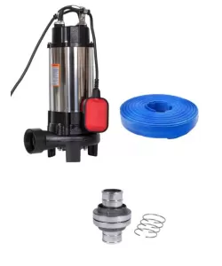 Pompa apa murdara cu tocator WQW-1500D-F PRO, 1100W, 19800 l/h + furtun pvc 50m + cuple Blade Pompa apa murdara cu tocator WQW-1500D-F PRO, 1100W, 19800 l/h + furtun pvc 50m + cuple Blade