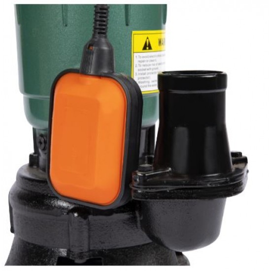 Pompa submersibila apa murdara, cu plutitor, fara tocator, DDT, WQD10, 2200 W, 10 m³/h, 8 m