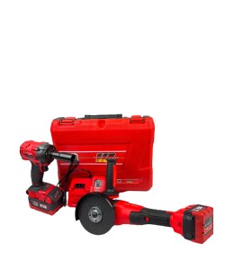 Set 2-in-1: Polizor unghiular și Cheie de Impact cu Acumulator 36V + Accesorii si Cutie Rigida