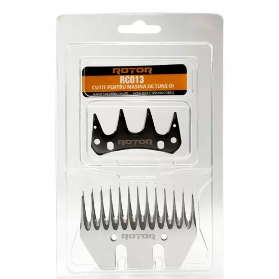 Cutit pentru masina de tuns oi ROTOR, RC013 Numar dinti : 13 Cutit pentru masina de tuns oi ROTOR, RC013 Numar dinti : 13