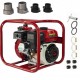 Motopompa pe Benzina German Meister, 7.5 CP, 3 Iesiri, 2" & 1-1/4", Adancime Aspiratie 8 metri