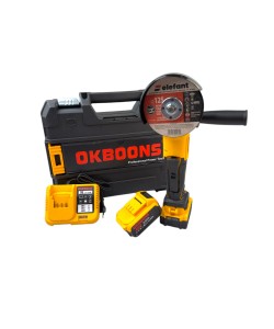 Polizor unghiular OKBOONS 125mm, 48V, cu 2 acumulatori Li-Ion si incarcator rapid