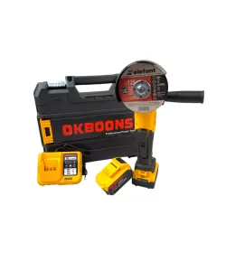 Polizor unghiular OKBOONS 125mm, 48V, cu 2 acumulatori Li-Ion si incarcator rapid Polizor unghiular OKBOONS 125mm, 48V, cu 2 acumulatori Li-Ion si incarcator rapid