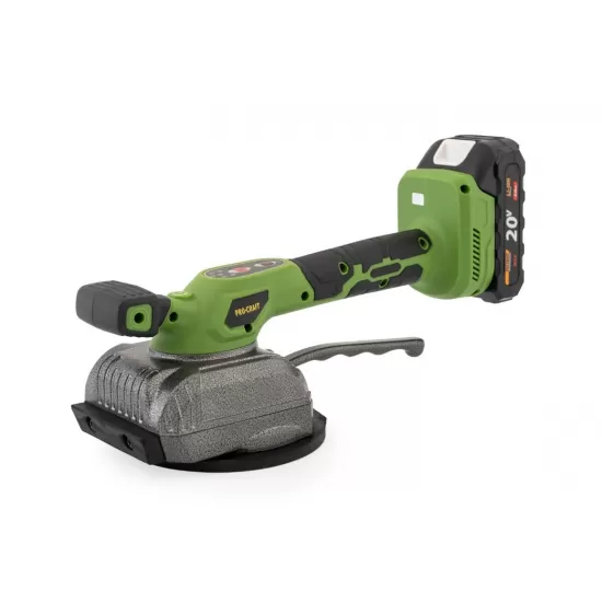 Ventuza pentru gresie pe acumulator PROCRAFT PTM20 1 x acumulator 20V/2Ah, 15.000 vibratii/min Ventuza pentru gresie pe acumulator PROCRAFT PTM20 1 x acumulator 20V/2Ah, 15.000 vibratii/min