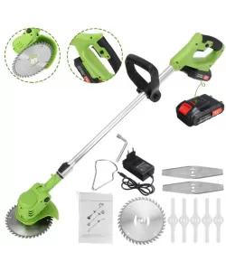 Motocoasa electrica cu 2 acumulatori 48V 18000 rpm brat ajustabil, 7 lame, 1 disc vidia Motocoasa electrica cu 2 acumulatori 48V 18000 rpm brat ajustabil, 7 lame, 1 disc vidia