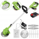 Motocoasa electrica cu 2 acumulatori 48V 18000 rpm brat ajustabil, 7 lame, 1 disc vidia