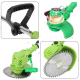 Motocoasa electrica cu 2 acumulatori 48V 18000 rpm brat ajustabil, 7 lame, 1 disc vidia
