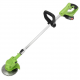 Motocoasa electrica cu 2 acumulatori 48V 18000 rpm brat ajustabil, 7 lame, 1 disc vidia