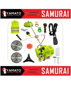 SET Motocoasa YAMATO SAMURAi 6.57CP, 9000Rpm, 2 x Discuri Vidia, EXTRA Accesorii