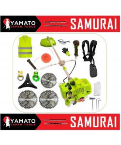 SET Motocoasa YAMATO SAMURAi 6.57CP, 9000Rpm, 3 x Discuri Vidia, EXTRA Accesorii