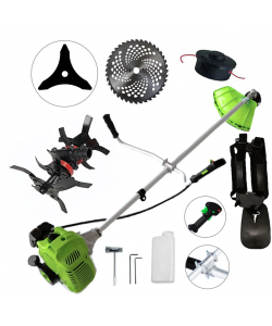 Motocoasa NUOVO-VRD Green Fuel-Efficient 3.4CP, Disc Vidia+Stea, accesorii incluse, +CULTIVATOR PREMIUM