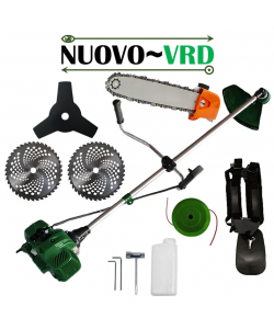 Motocoasa NUOVO-VRD VERDE 6CP, 2xDisc Vidia, Disc Stea, accesorii incluse +CAP DRUJBA