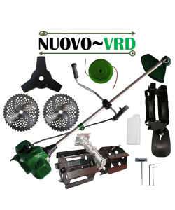 Motocoasa NUOVO-VRD VERDE 6CP, 2xDisc Vidia, Disc Stea, accesorii incluse +PRASITOARE