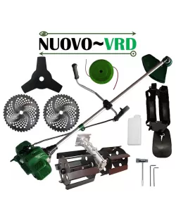 Motocoasa NUOVO-VRD VERDE 6CP, 2xDisc Vidia, Disc Stea, accesorii incluse +PRASITOARE Motocoasa NUOVO-VRD VERDE 6CP, 2xDisc Vidia, Disc Stea, accesorii incluse +PRASITOARE